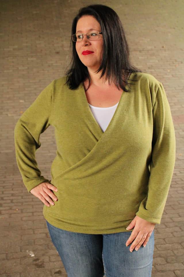 Schnittmuster Pullover in Wickeloptik MARAJO (34-56) : - Sewando