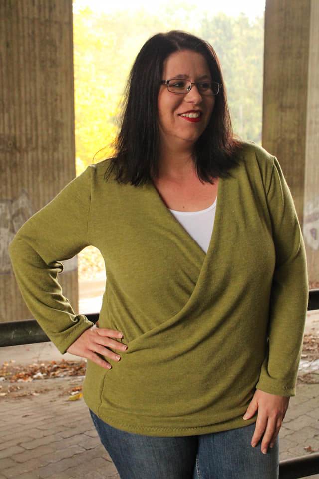 Schnittmuster Pullover in Wickeloptik MARAJO (34-56) : - Sewando