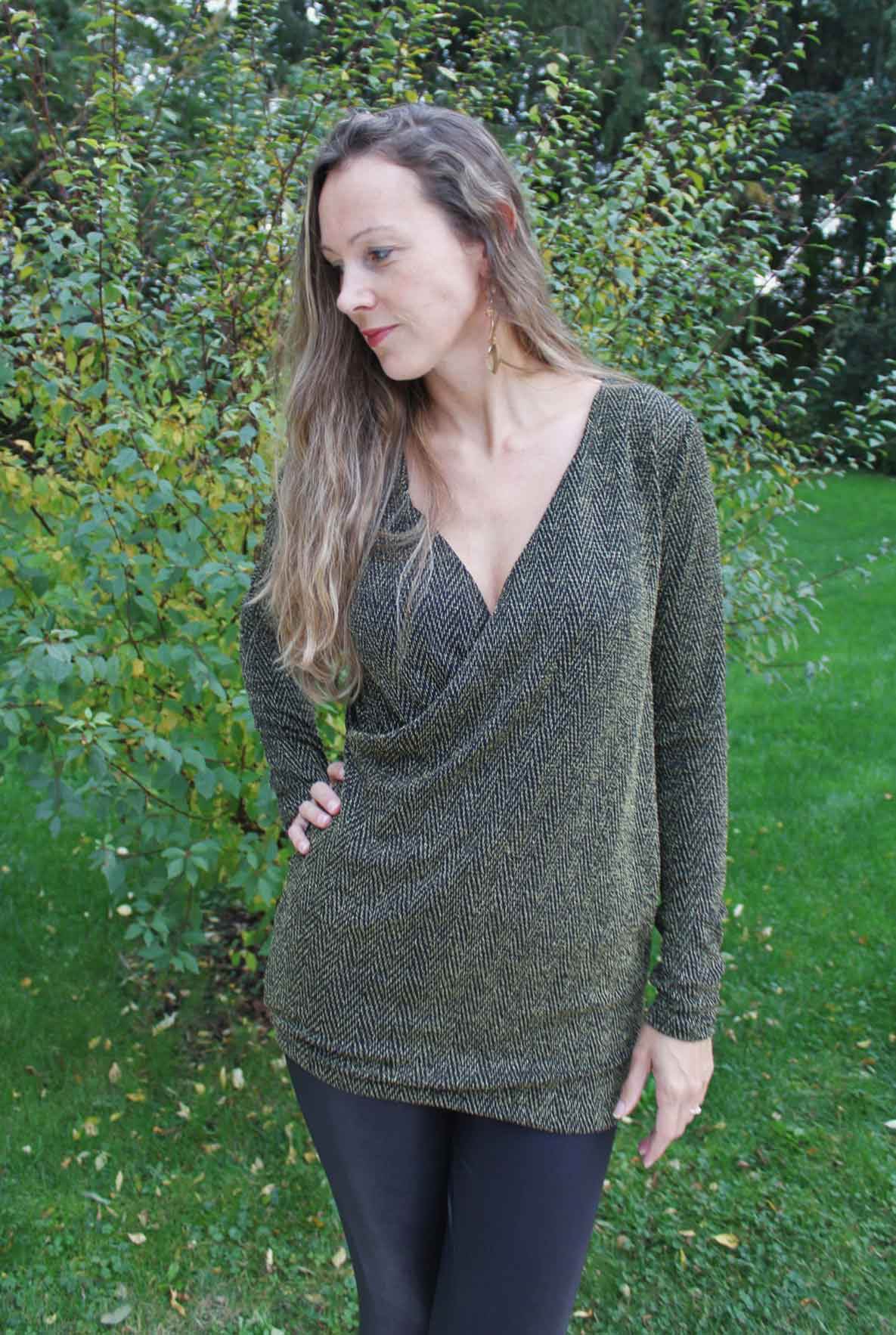 Schnittmuster Pullover in Wickeloptik MARAJO (34-56) : - Sewando