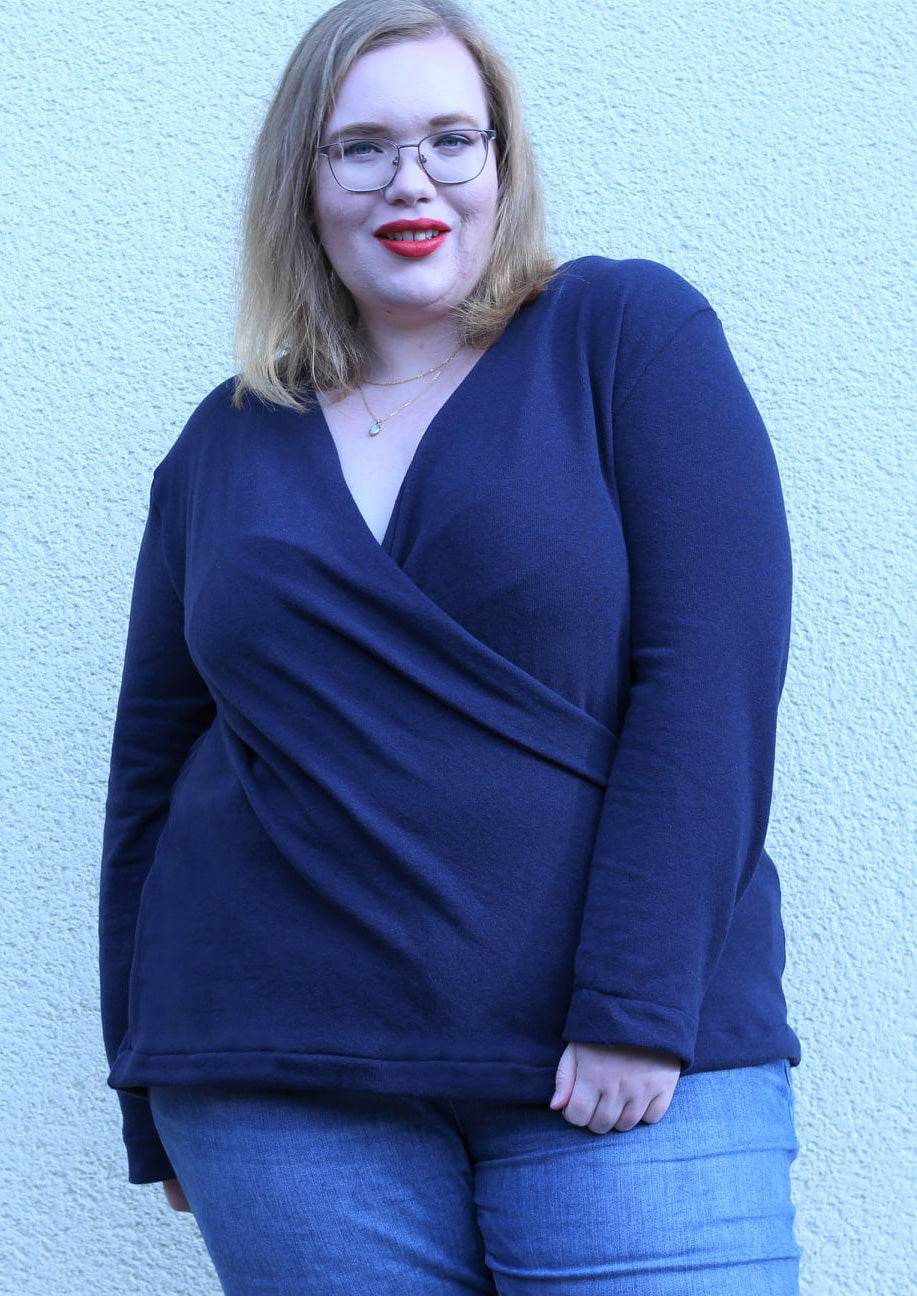 Schnittmuster Pullover in Wickeloptik MARAJO (34-56) : - Sewando