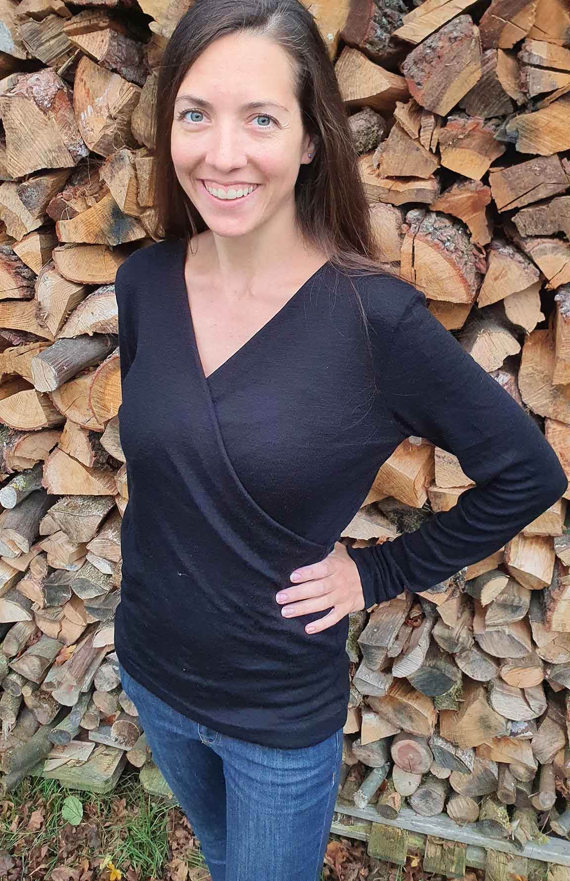 Schnittmuster Pullover in Wickeloptik MARAJO (34-56) : - Sewando
