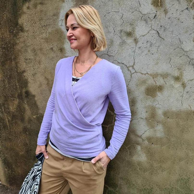 Schnittmuster Pullover in Wickeloptik MARAJO (34-56) : - Sewando