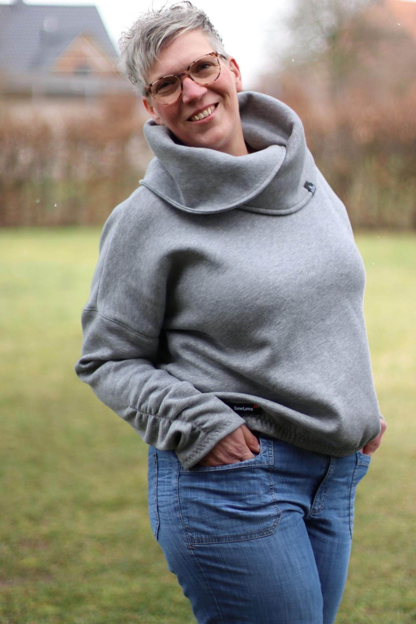 Schnittmuster Oversize Sweater LARANJA (34-58) : - Sewando