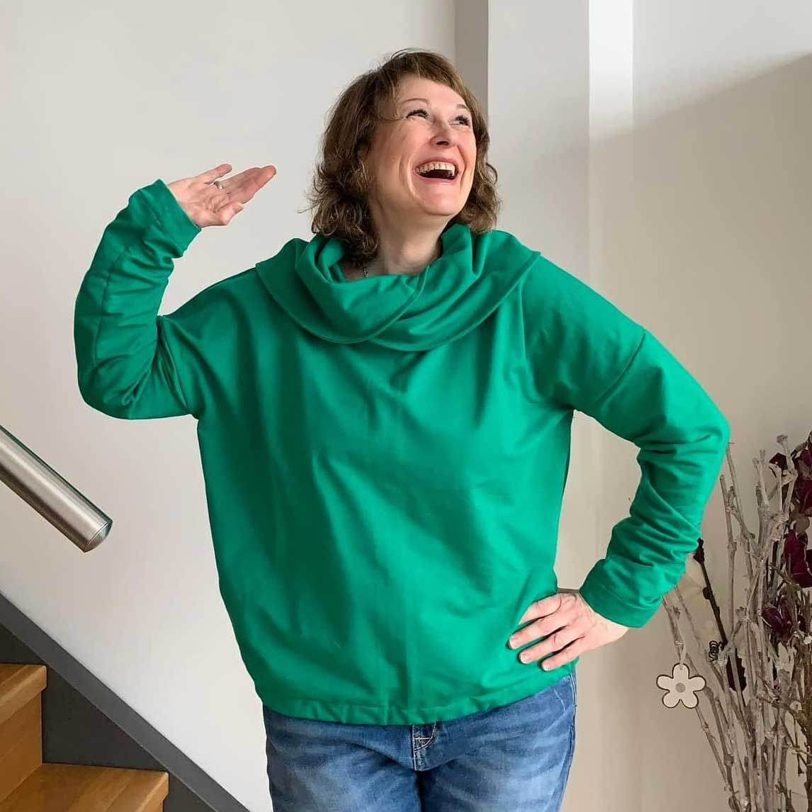 Schnittmuster Oversize Sweater LARANJA (34-58) : - Sewando