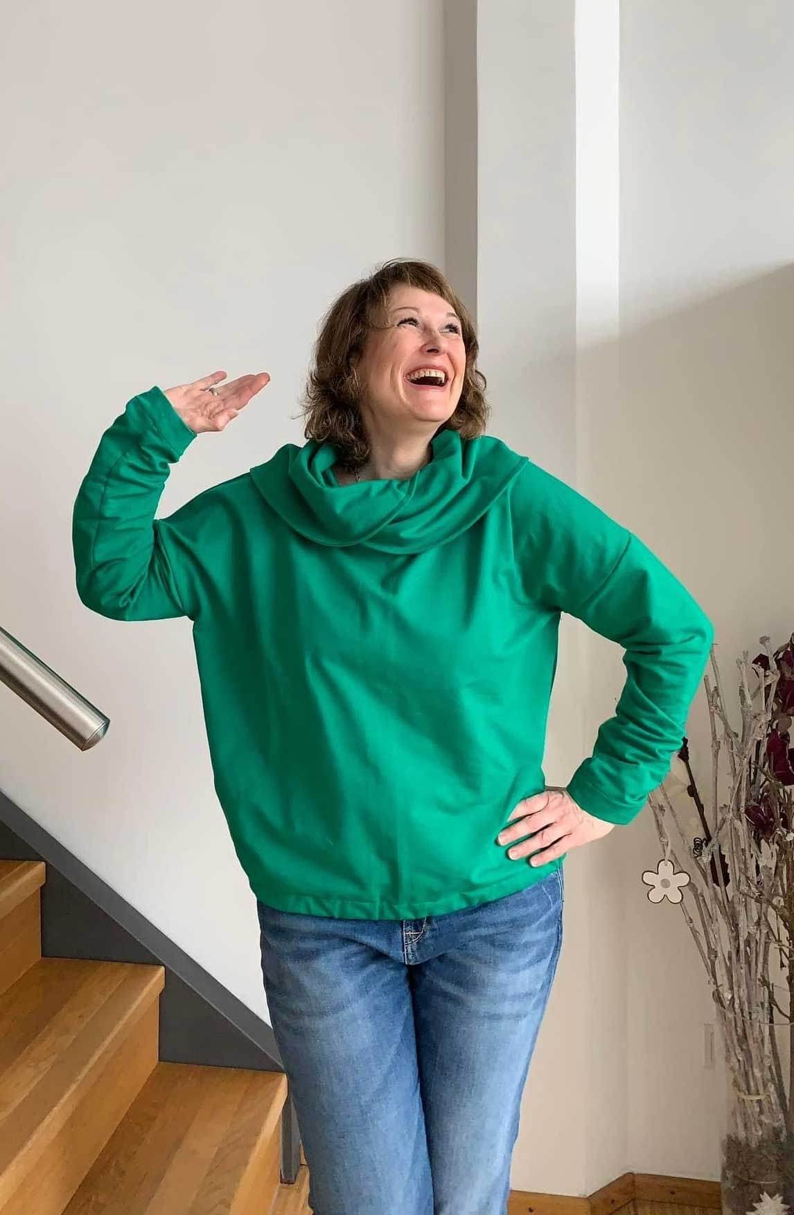 Schnittmuster Oversize Sweater LARANJA (34-58) : - Sewando