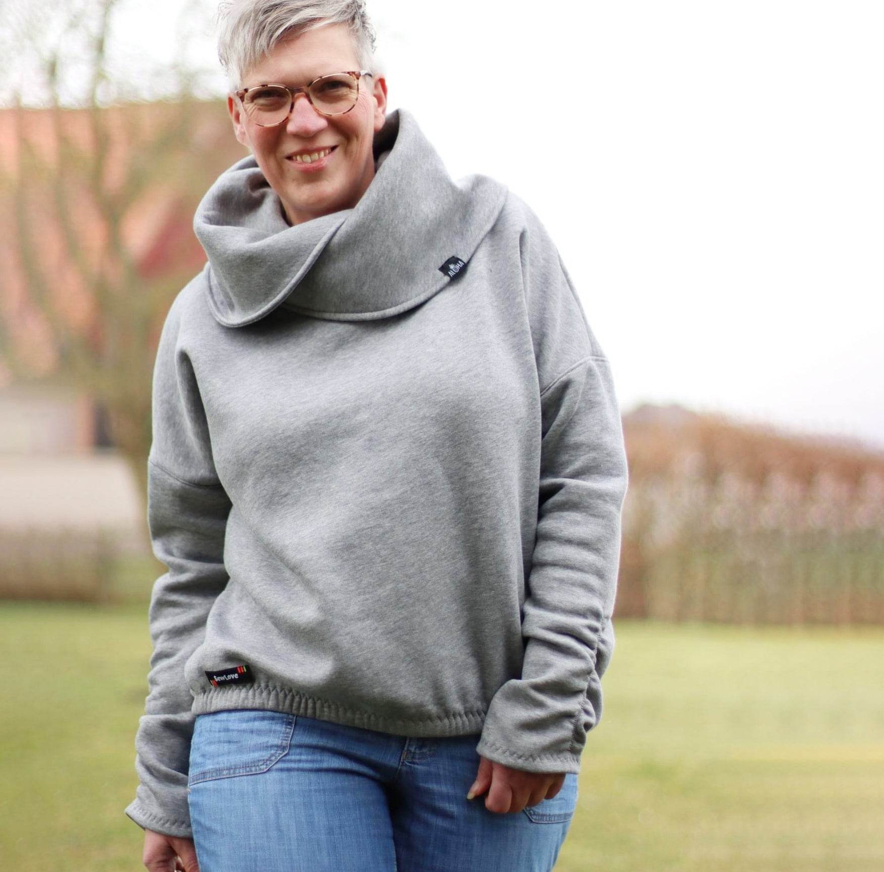 Schnittmuster Oversize Sweater LARANJA (34-58) : - Sewando