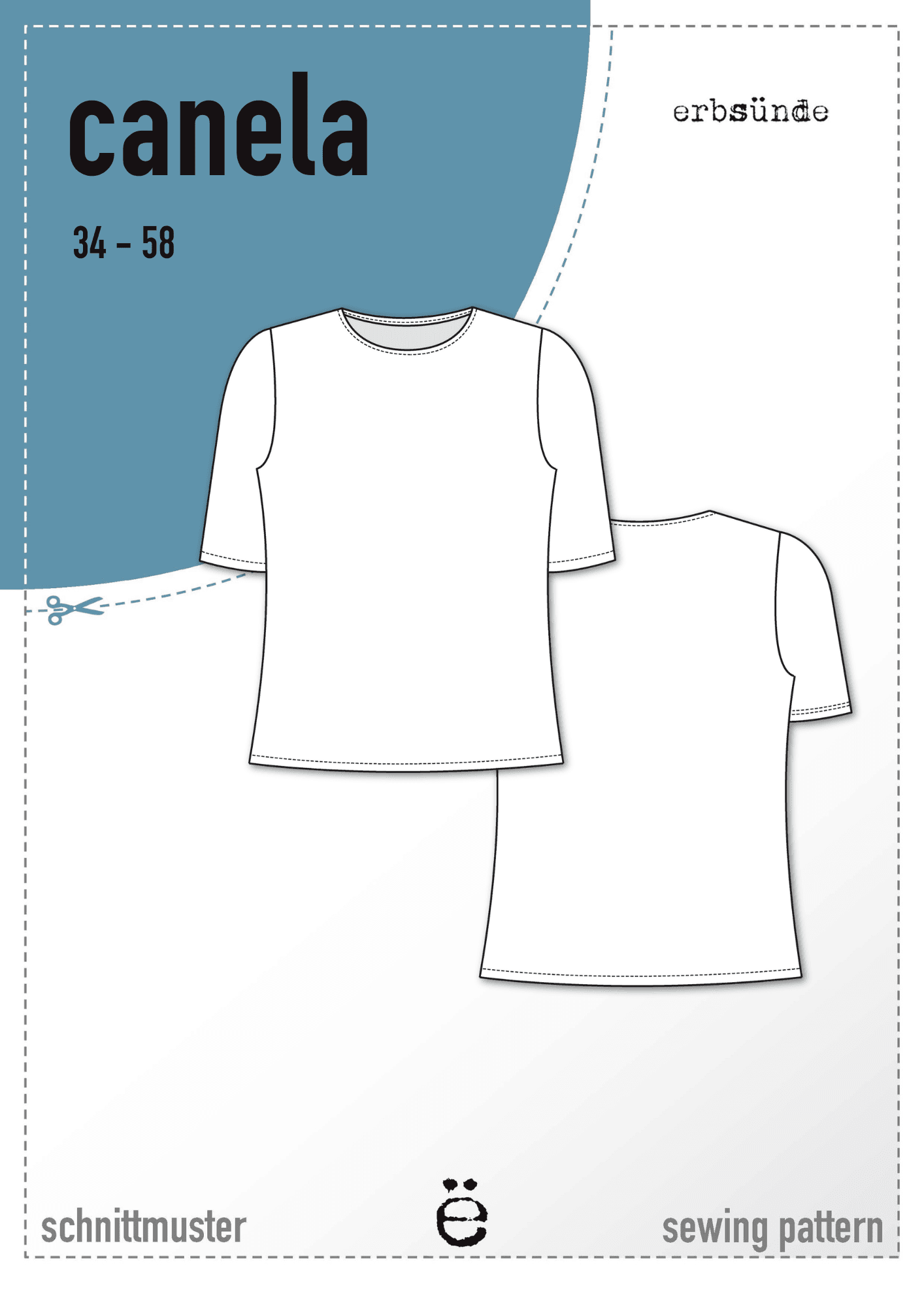 Schnittmuster figurnahes T-Shirt Canela (34-58) - Sewando