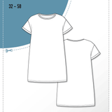 Schnittmuster T-Shirt Kleid UVA (32-58) : - Sewando