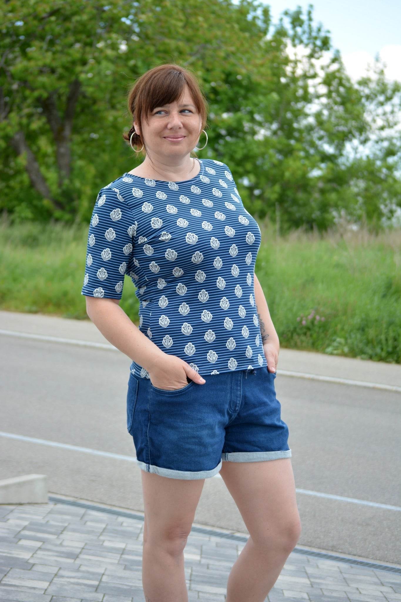 Schnittmuster figurnahes T-Shirt Canela (34-58) - Sewando