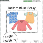 Becky – Lockere Bluse mit Passe & Brustabnähern Gr. 34-50 / BU 80-116 - Sewando