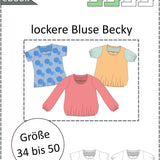 Becky – Lockere Bluse mit Passe & Brustabnähern Gr. 34-50 / BU 80-116 - Sewando