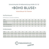 Schnittmuster Boho Bluse | Damen Gr. 32 - 52 - Sewando