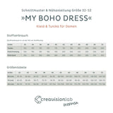 Schnittmuster Boho Kleid Damen Gr. 32-52 - Sewando