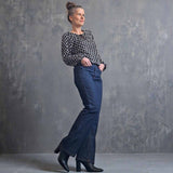 Schnittmuster Mid Waist Bootcut Jeans "Der blaue Pfad" Damen Gr. 16 - 31