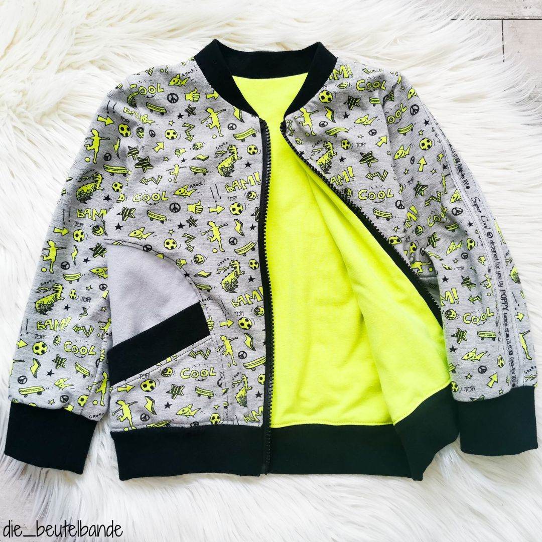 Schnittmuster Collegejacke Jenny + Mike Gr. 80-140 - Sewando