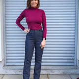 Schnittmuster High Waist Bootcut Jeans "Der blaue Pfad" Damen Gr. 64 - 124