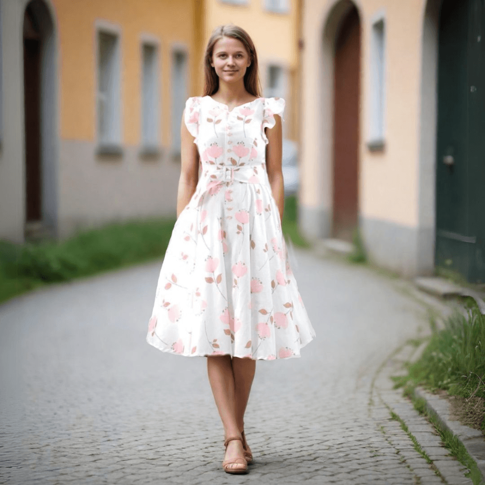 Schnittmuster Damen Kleid Monika Gr. 34-54 A4-/Großformat-Datei - Sewando
