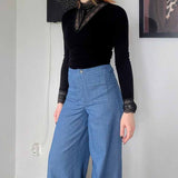 Schnittmuster High Waist Palazzo Jeans "Der ferne Pfad" Damen Gr. 64 - 124