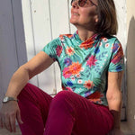 Schnittmuster Rollkragenshirt „Im Blütenkelch verborgen“ Damen Gr. 32 - 62 - Sewando