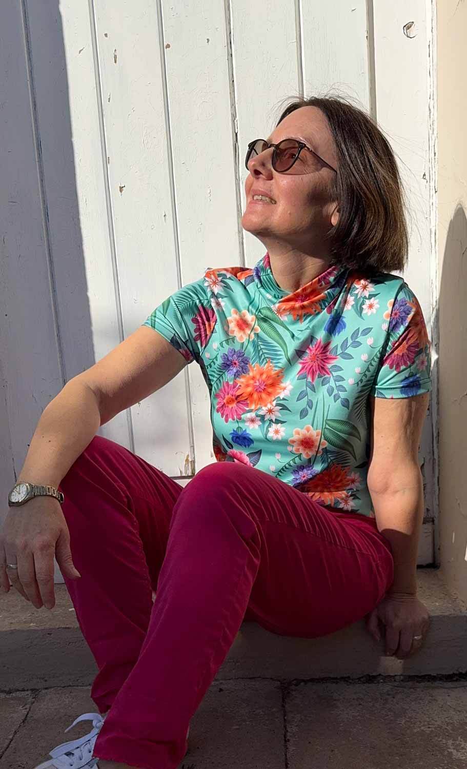 Schnittmuster Rollkragenshirt „Im Blütenkelch verborgen“ Damen Gr. 32 - 62 - Sewando