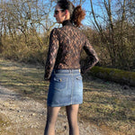 Schnittmuster Rollkragenshirt „Im Blütenkelch verborgen“ Damen Gr. 32 - 62 - Sewando