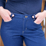 Schnittmuster Mid Waist Schlag Jeans "Der geschlungene Pfad" Damen Gr. 32 - 62