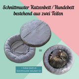 Schnittmuster Katzenbett & Hundebett PDF | Tierkissen nähen