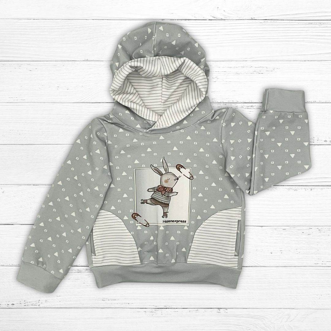 Schnittmuster Kinder Hoodie Ela+Kai Gr. 80-140 - Sewando
