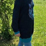 Klara - Longhoodie und Sweatkleid für Kinder - mit Kapuze/Wickelkragen Gr. 86-158 - Sewando