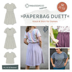 Schnittmuster Paperbag Kleid und Shirt für Damen