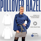 Schnittmuster Pullover HAZEL | weite Ärmel, Rollkragen, Seitenschlitze | Gr. 34-48 (PDF)