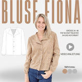Schnittmuster Bluse FIONA | mit breitem Reverskragen und V-Ausschnitt | Gr. 34-48 (PDF)