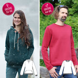 Schnittmuster Set Hoodie Nafi + Nafia | Damen & Herren | Größen 32–50 und 44–66