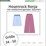 Ronja, Schnittmuster Hosenrock mit Gummizug Gr. 34-50 - Sewando