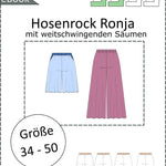 Ronja, Schnittmuster Hosenrock mit Gummizug Gr. 34-50 - Sewando
