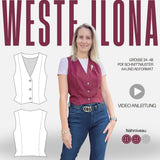 Schnittmuster Weste ILONA | Gilet mit V-Ausschnitt | Gr. 34-48 (PDF)