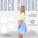 Schnittmuster Rock SIMONE |mit Quetschfalten | Gr. 34–48 (PDF)