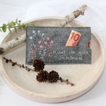 Stickdatei Schokohülle SET danke happy birthday Blumen 5 Motive - Sewando