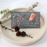 Stickdatei Schokohülle SET danke happy birthday Blumen 5 Motive - Sewando