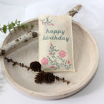 Stickdatei Schokohülle SET danke happy birthday Blumen 5 Motive - Sewando