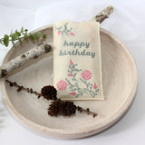 Stickdatei Schokohülle SET danke happy birthday Blumen 5 Motive - Sewando