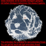 Stickdatei Applikation Cockapoo "Milli" - realistisch - FÜR HELLE & DUNKLE STOFFE