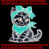 Applikation Katze Baby Kitten"Elke" - realistisch - FÜR HELLE & DUNKLE STOFFE