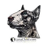 Stickdatei Applikation Bullterrier "Chiquita" - realistisch - FÜR HELLE & DUNKLE STOFFE