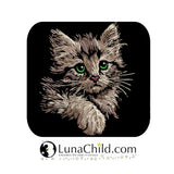 Stickdatei Katze Kätzchen Kitten "Meggan" - realistisch - FÜR DUNKLE STOFFE