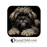 Stickdatei Affenpinscher "Caleb" - realistisch - FÜR DUNKLE STOFFE