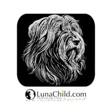 Stickdatei Bearded Collie "Maddox" - realistisch - FÜR DUNKLE STOFFE