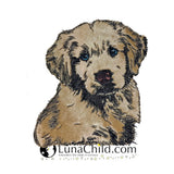 Stickdatei Applikation Golden Retriever "Muffin" - realistisch - FÜR HELLE & DUNKLE STOFFE