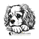 Stickdatei Cavalier King Charles Cavalier Spaniel "Lotte" - realistisch - FÜR HELLE STOFFE