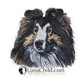 Stickdatei Applikation Collie "Ian" - realistisch - FÜR HELLE & DUNKLE STOFFE
